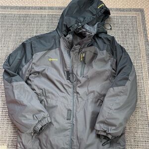 Gemyse Men's Waterproof Black and Gray Ski Jacket